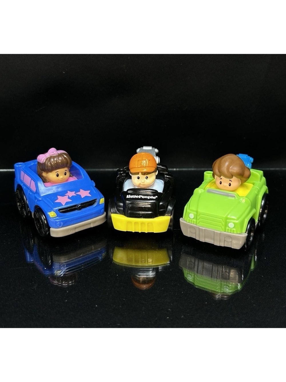 Fisher Price Little People Wheelies Racers Cars Lot Tow Truck Blue